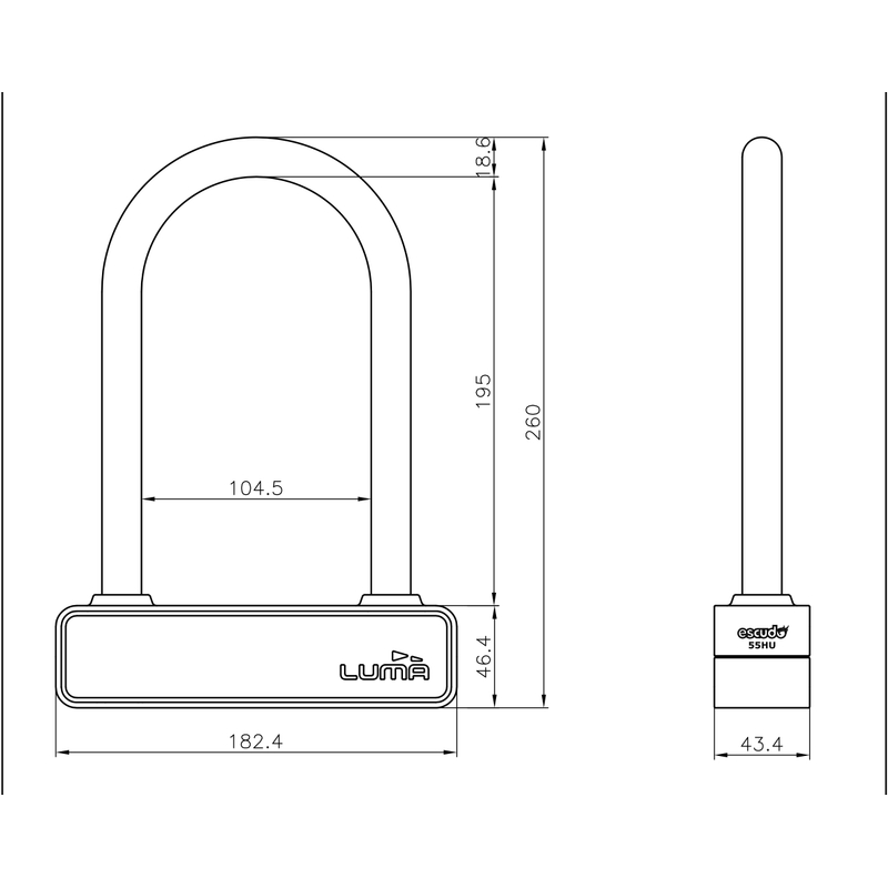 Lock LUMA ESCUDO 55 175x245 weiß