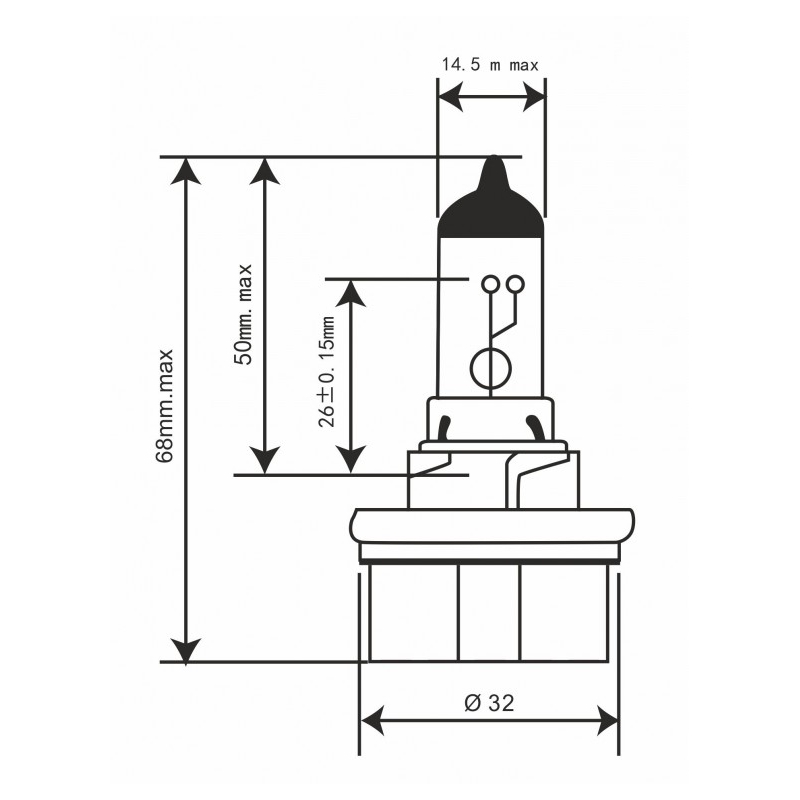 Žárovka RMS 12V 35/30W, HS5 bílá
