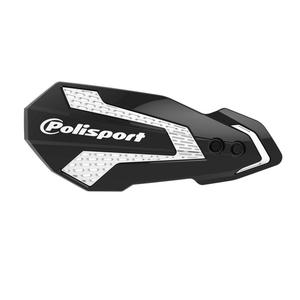 Handguard POLISPORT MX FLOW 8308200001 with mounting system schwarz/weiss