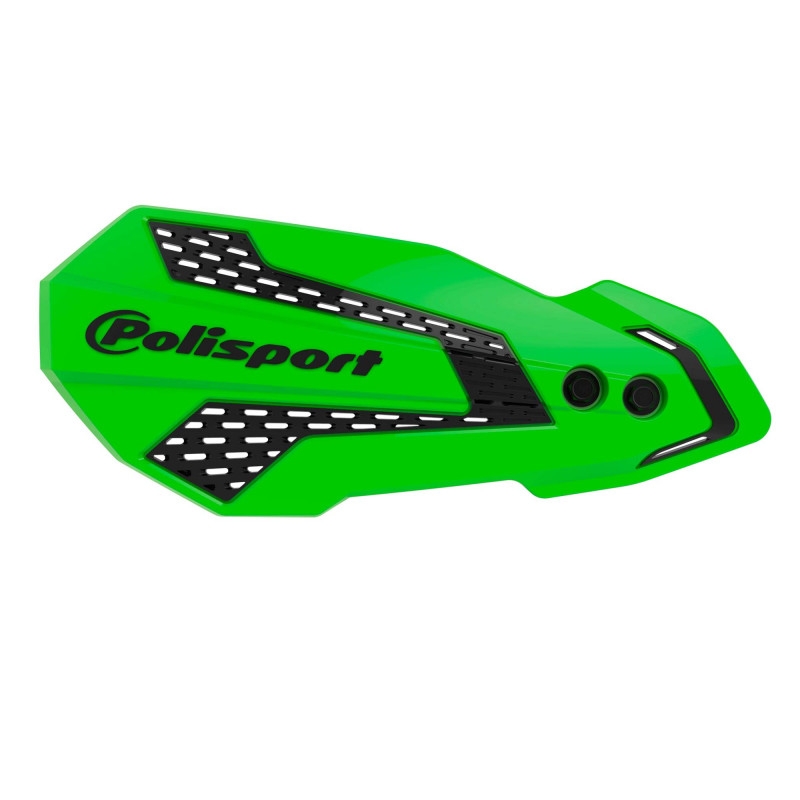 Handguard POLISPORT MX FLOW with mounting system grün 05/schwarz