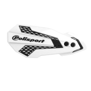 Handguard POLISPORT MX FLOW 8308200020 with mounting system white/black