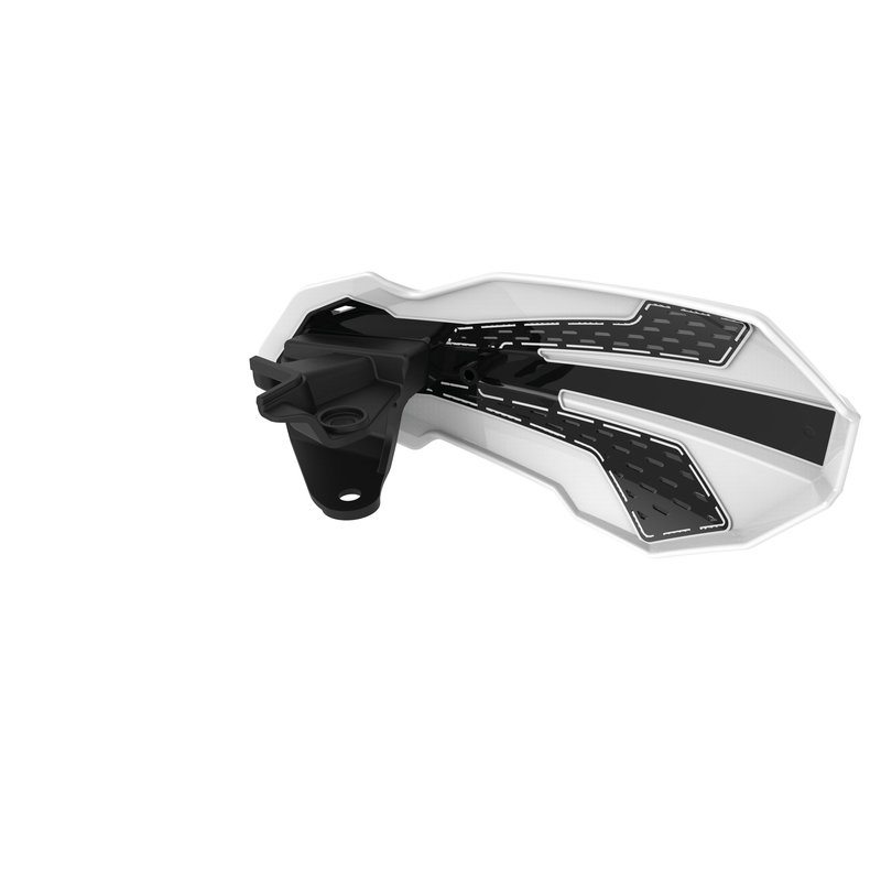 Handguard POLISPORT MX FLOW with mounting system white/black