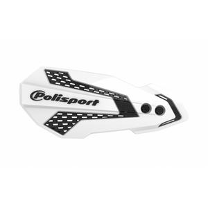 Handguard POLISPORT MX FLOW 8308200018 with mounting system weiß/schwarz