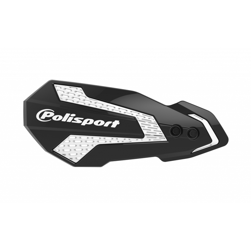 Handguard POLISPORT MX FLOW with mounting system schwarz/weiss