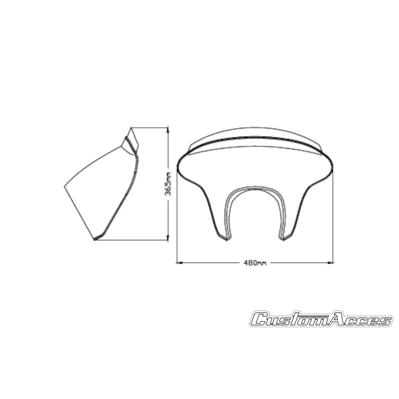 Windschutzscheibe PUIG BATWING SML clear kurz