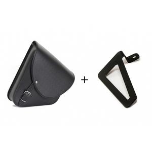 Leder-Satteltasche CUSTOMACCES BARCELONA APS006N schwarz right, with universal support