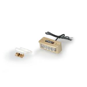 Beleuchtung für Kennzeichen Halter PUIG FLASH 4136O gold alu with LEDs