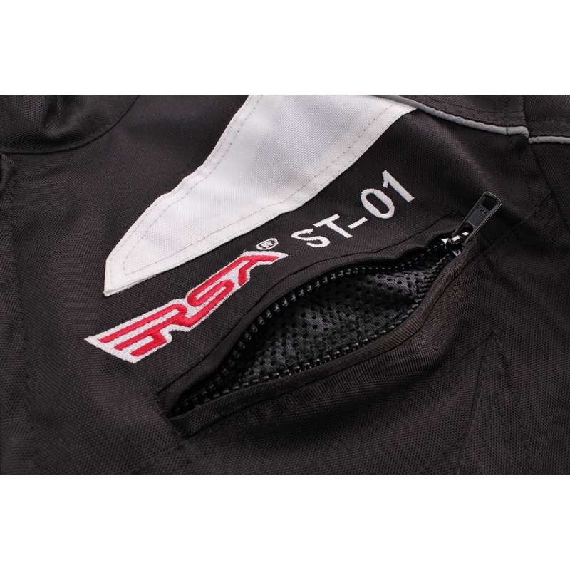 Motorradjacke RSA ST-01 schwarz und weiß Ausverkauf
