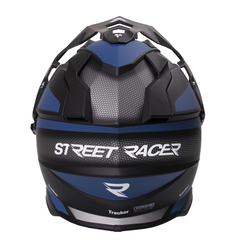 Endurohelm Street Racer Tracker schwarz-blau