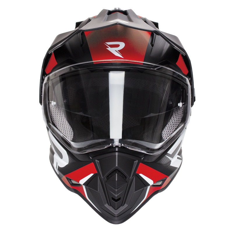 Endurohelm Street Racer Tracker schwarz-rot