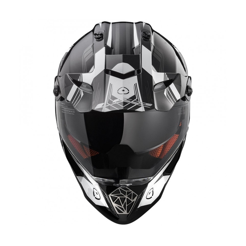 Endurohelm LS2 MX436 Pioneer Trigger schwarz-weiß-titan