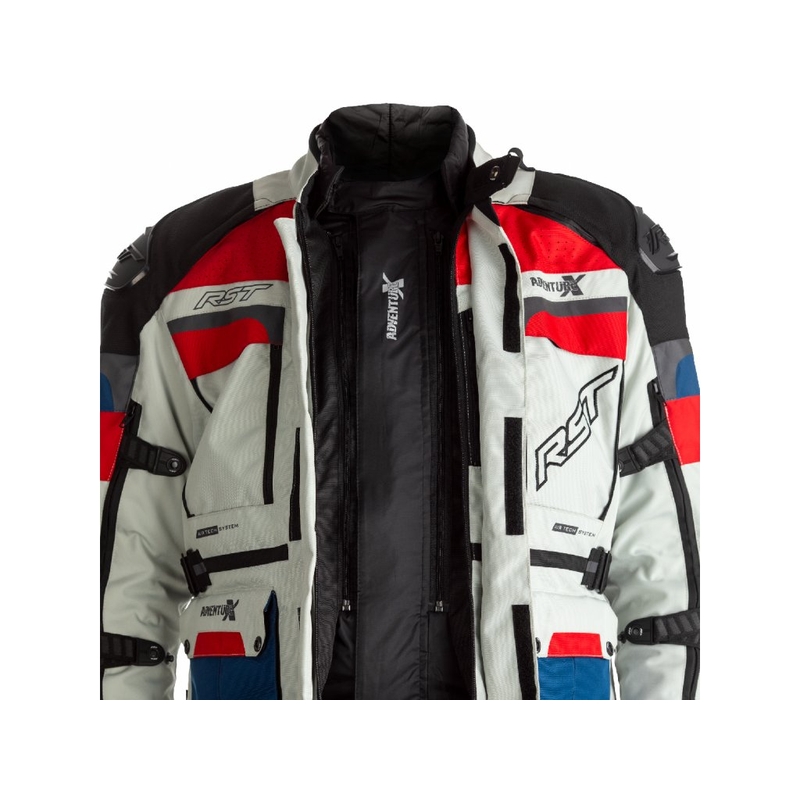 Motorradjacke RST Pro Series Adventure-X CE blau-rot-weiß Ausverkauf