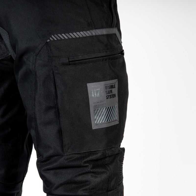 Ozone Flow Schwarze Motorradhosen Ausverkauf