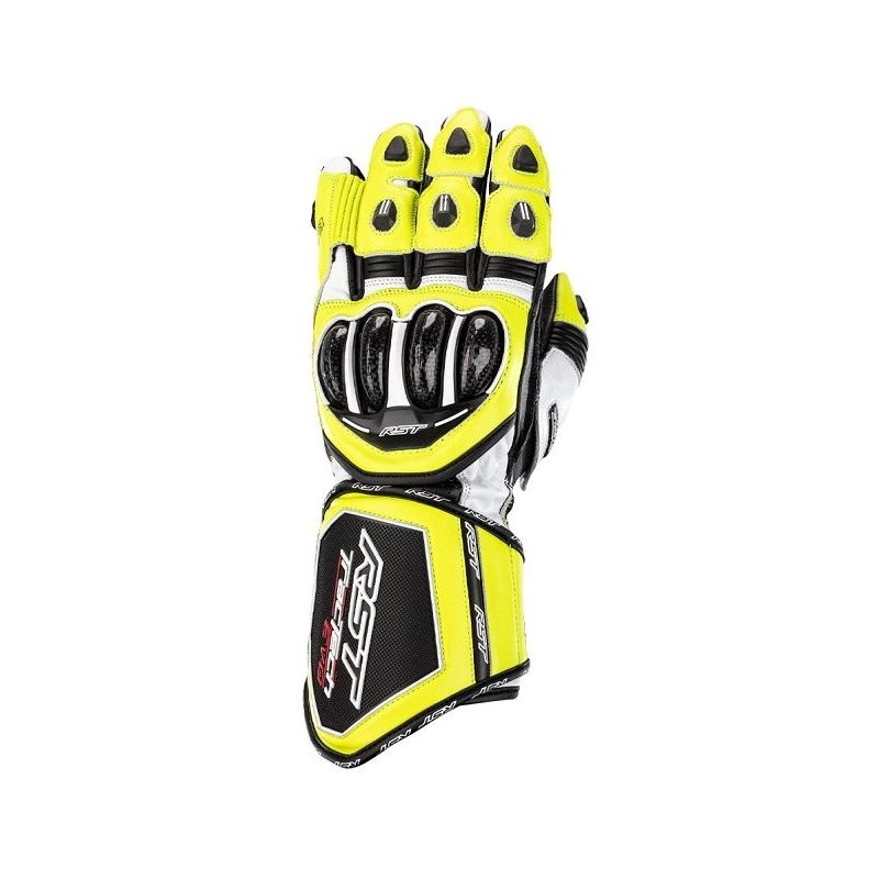 Motorradhandschuhe RST Tractech Evo 4 CE schwarz-weiß-fluo gelb Ausverkauf