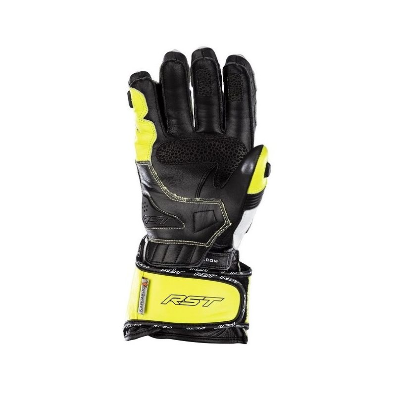 Motorradhandschuhe RST Tractech Evo 4 CE schwarz-weiß-fluo gelb Ausverkauf