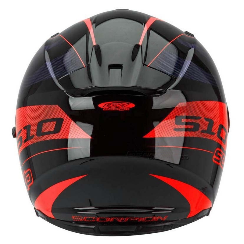 Moto Integralhelm Scorpion EXO-510 Stage schwarz-rot Ausverkauf