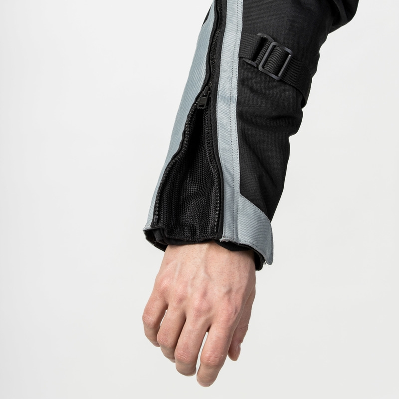 Motorradjacke Ozone Tour III schwarz-grau-fluo gelb
