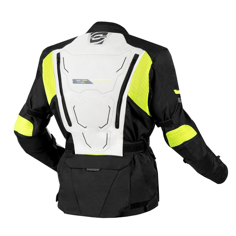 Motorradjacke Ozone Sahara schwarz-grau-fluo gelb Ausverkauf