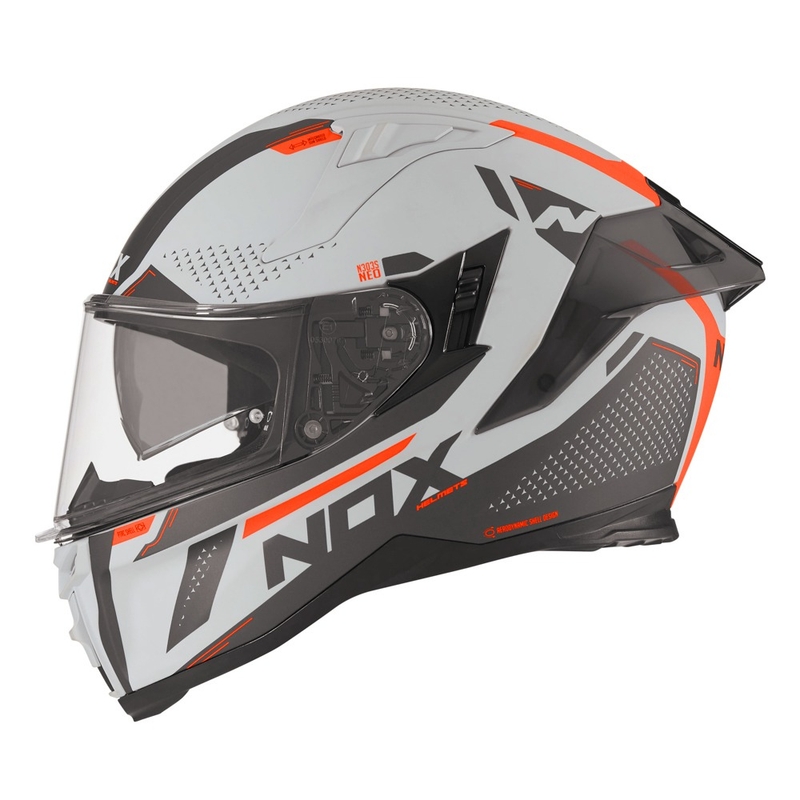 Integral Motorradhelm NOX N303-S Neo grau-fluor orange Ausverkauf