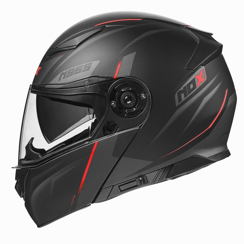 NOX N965 Supra schwarz und rot Motorradhelm