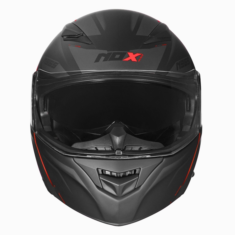 NOX N965 Supra schwarz und rot Motorradhelm