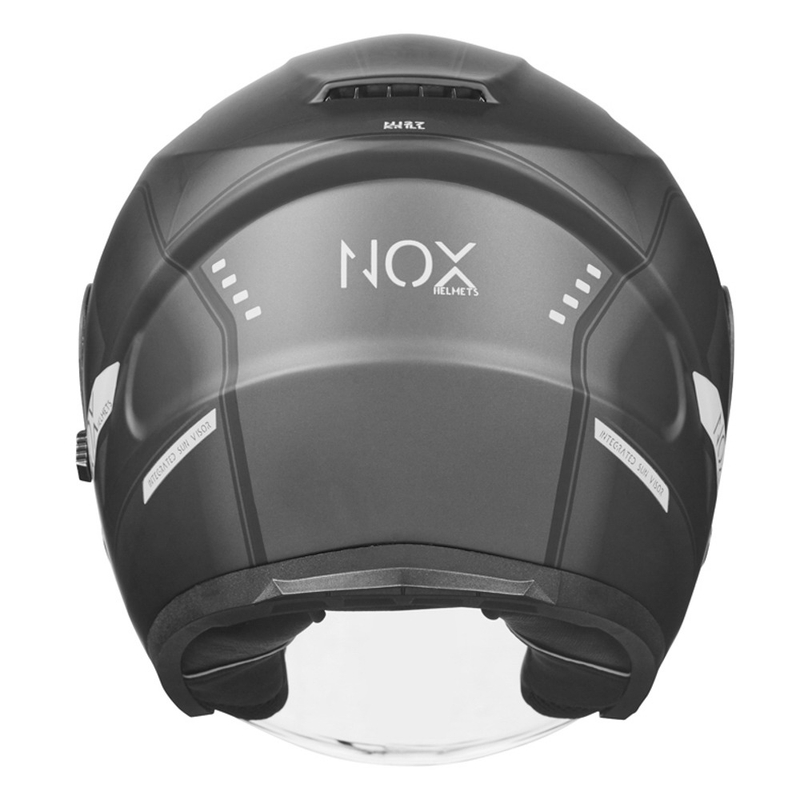 Offener Motorradhelm NOX N128 Krill schwarz und weiß