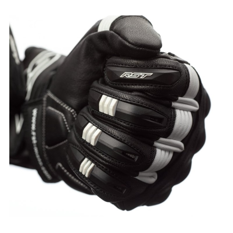 Motorradhandschuhe RST Pilot CE schwarz und weiß Ausverkauf