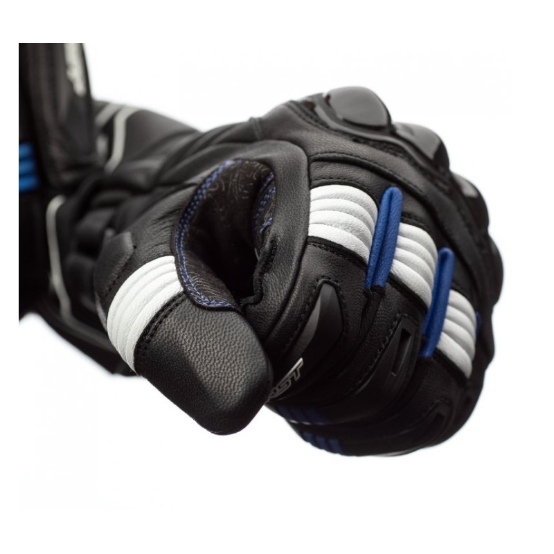 Motorradhandschuhe RST Pilot CE schwarz-weiß-blau Ausverkauf