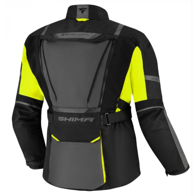 Motorradjacke Shima Hero 2.0 schwarz-grau-fluo gelb
