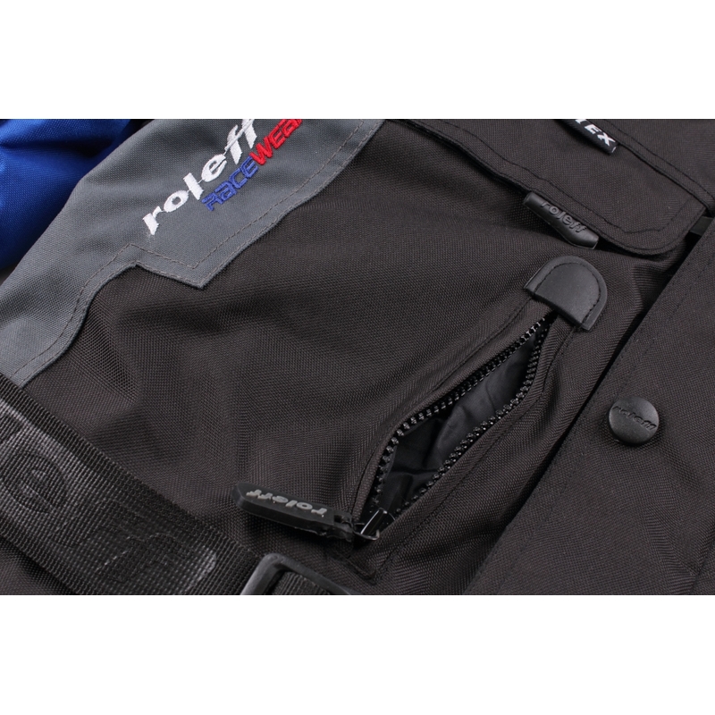Roleff Liverpool schwarz-blaue Motorradjacke
