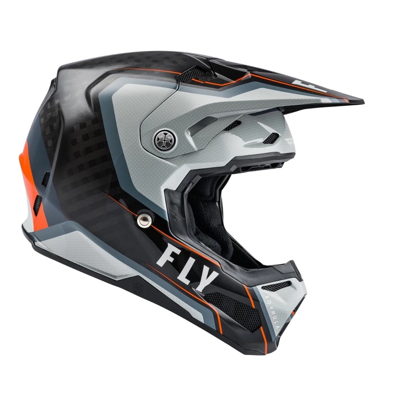 Motocross-Helm FLY Racing Formula Carbon Axon schwarz-grau-orange