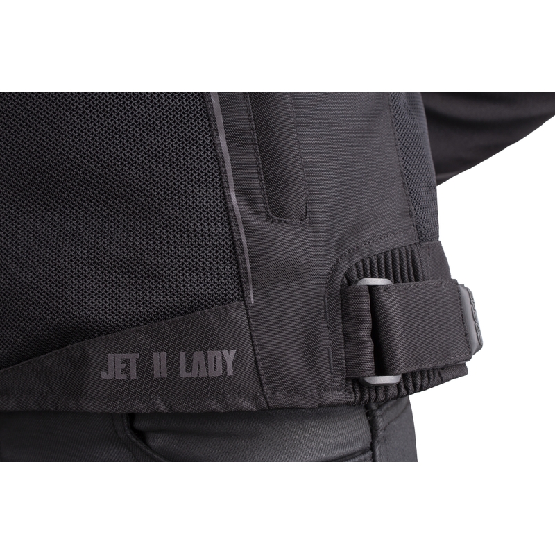 Ozone Jet II Schwarze Motorradjacke für Frauen Ausverkauf