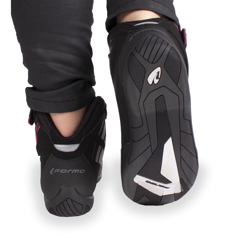 Forma Genesis Motorradstiefel für Frauen in Schwarz und Rosa