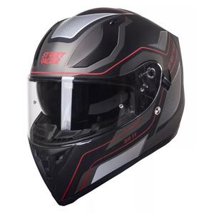 Street Racer SR I1 schwarz-grau-roter Integral-Motorradhelm