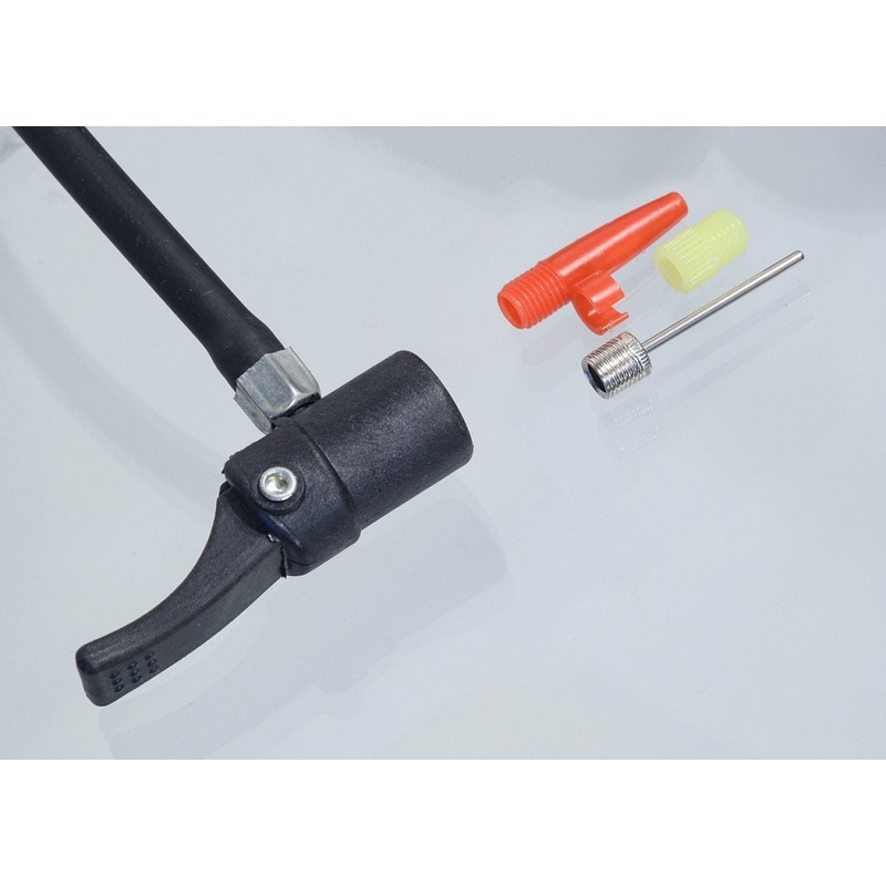 Fußluftpumpe mit Manometer Zweikolben-TÜV/GS