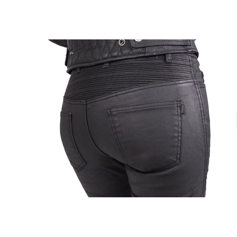 Damen-Motorradjeans Ozone Roxy, schwarz