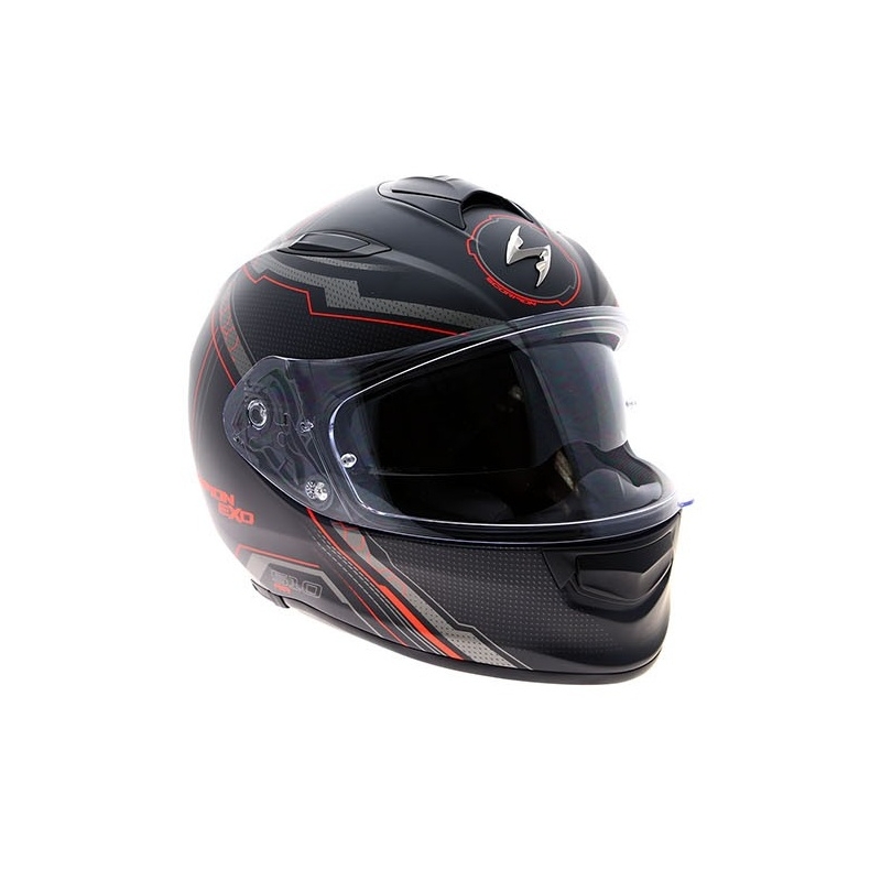 Integral Motorradhelm Scorpion EXO-510 Air Sync schwarz matt-rot Ausverkauf