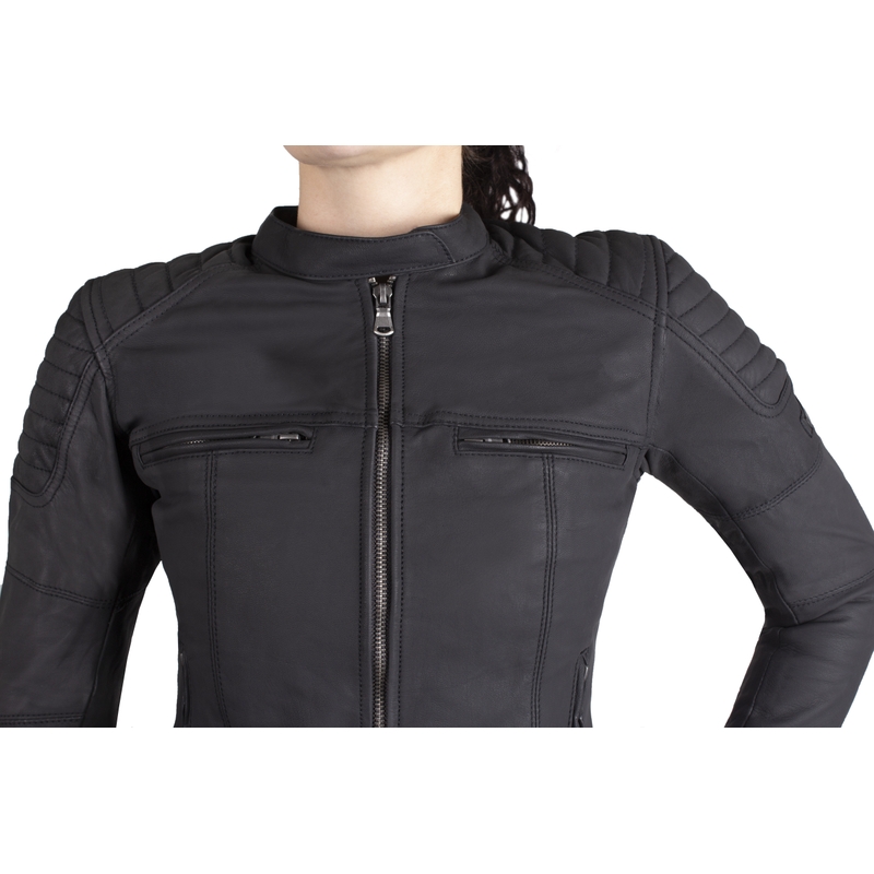 Rebelhorn Hunter Pro Damen Motorradjacke Schwarz Ausverkauf