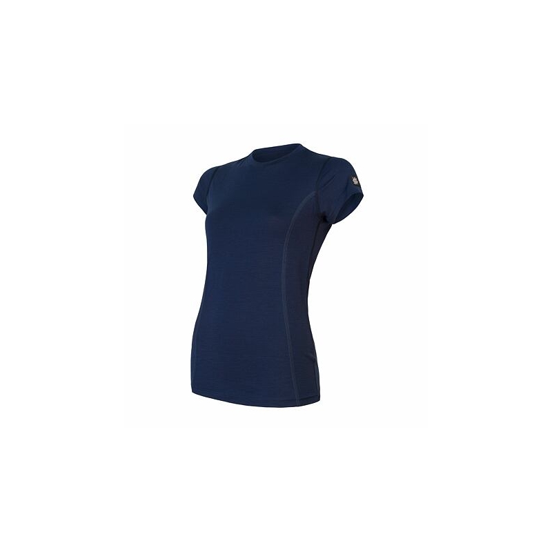 Damen-T-Shirt Sensor Merino Active dunkelblau - Kurzarm Ausverkauf