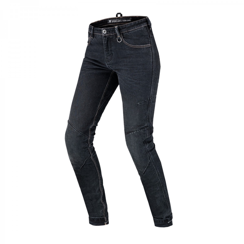 Shima Devon Damen Jeans schwarz verlängert für Motorrad Ausverkauf