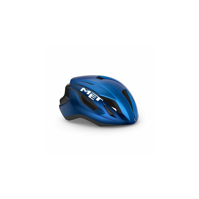 MET Strale metallicblauer Fahrradhelm Ausverkauf