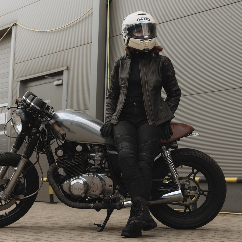 Rebelhorn Impala Vintage Damen Motorradjacke Braun