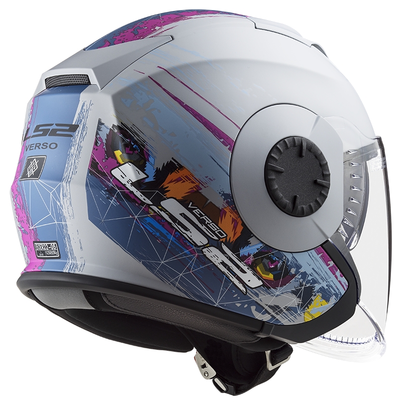 Offener Motorradhelm LS2 OF570 Verso Spring silber blau