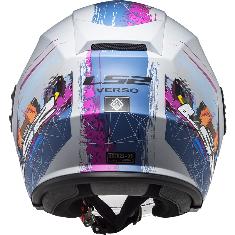 Offener Motorradhelm LS2 OF570 Verso Spring silber blau