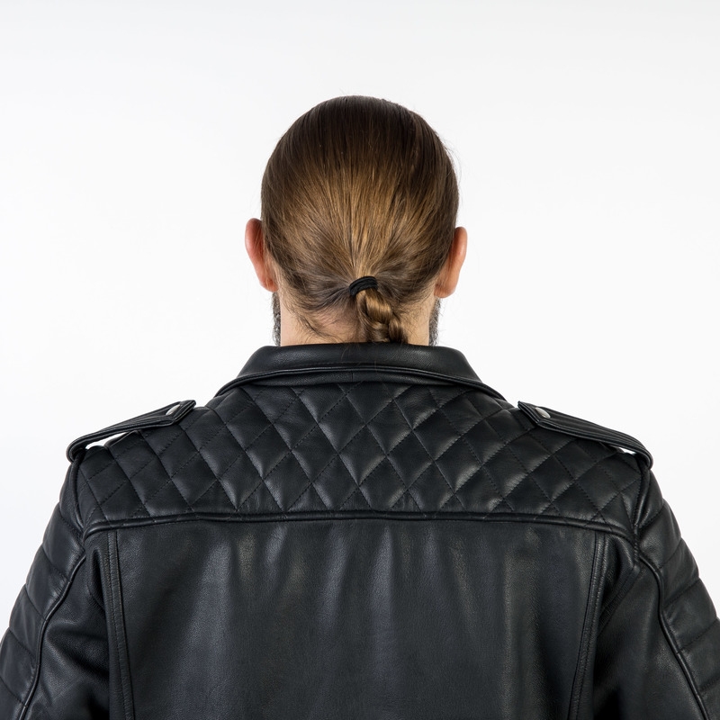 Ozone Ramones Moderne Schwarze Motorradjacke Ausverkauf
