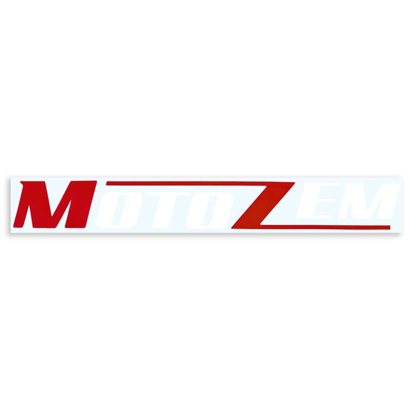 MotoZem Logo-Aufkleber weiß