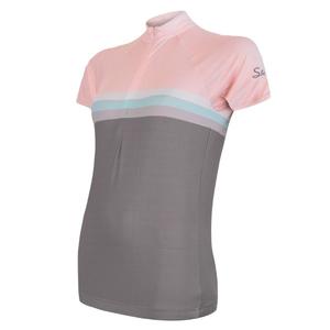 Damen Trikot Sensor Summer Stripe grau-rosa - kurzarm Ausverkauf