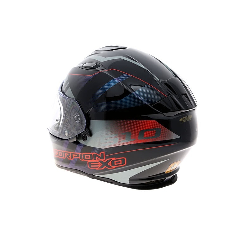 Integralhelm Scorpion EXO-510 Stage schwarz-silber-rot Ausverkauf