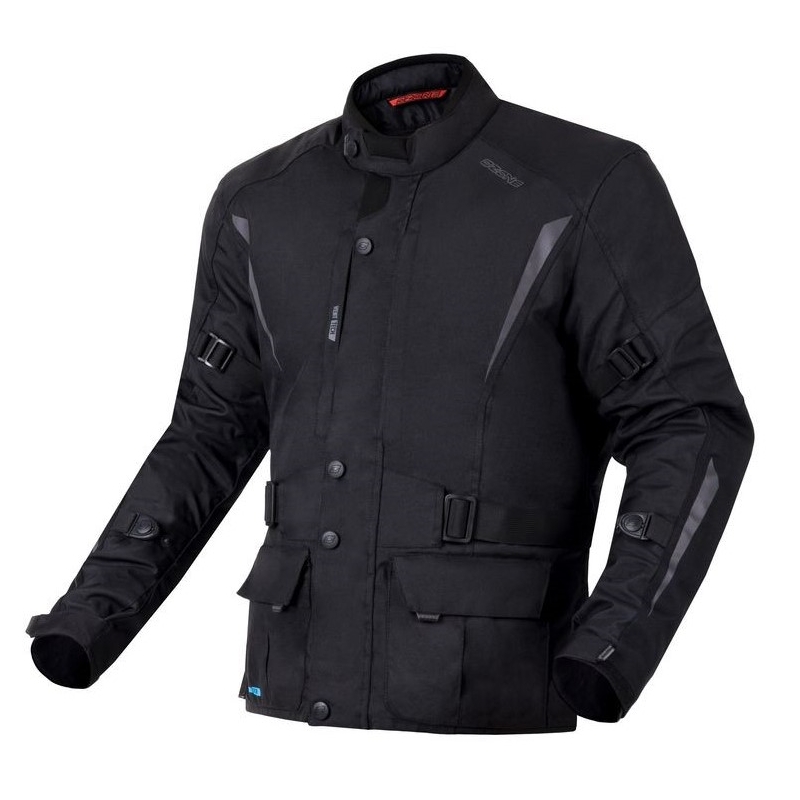 Ozone Traker Schwarz Motorrad Jacke Ausverkauf