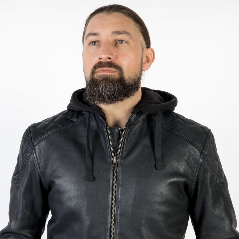 Ozone Striker Schwarze Motorradjacke Ausverkauf
